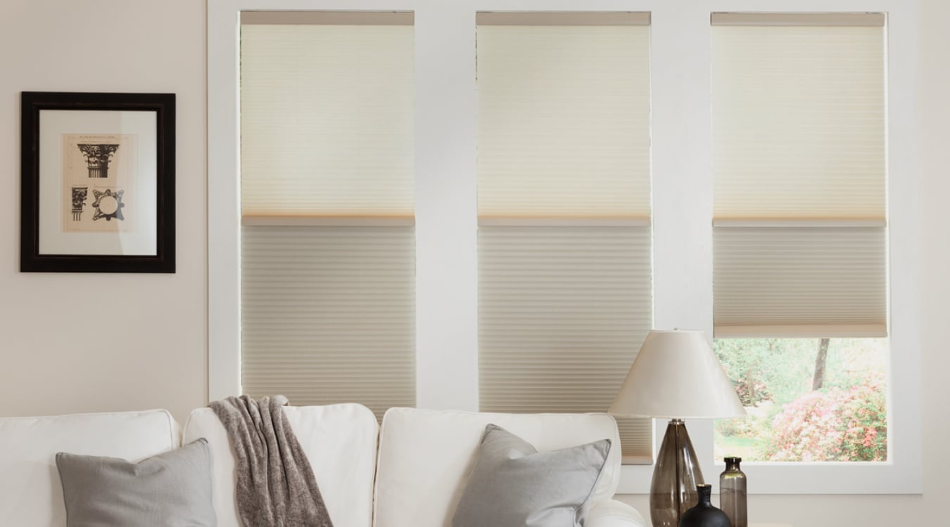 Cellular shades in a New York living room